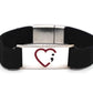 Semicolon Heart Bracelet
