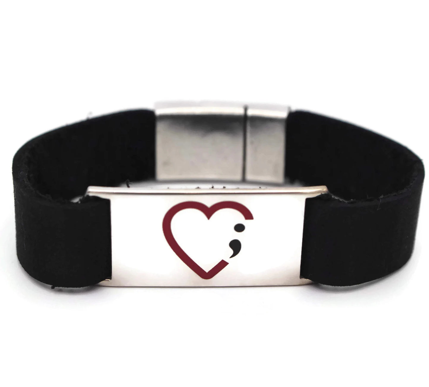 Semicolon Heart Bracelet