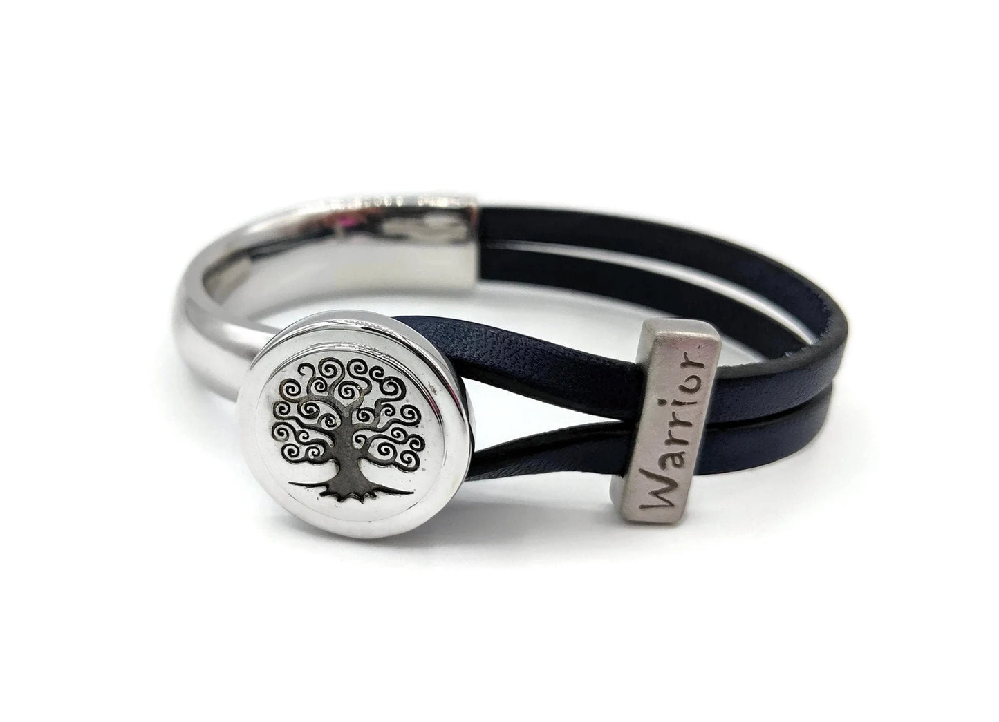 Colon Cancer Tree of Life Half Cuff Bracelet