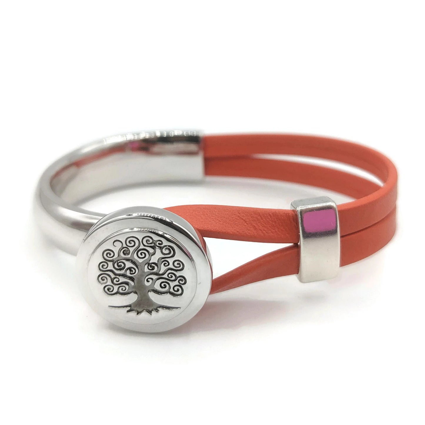 Kidney Cancer Tree Of Life Half Cuff Bracelet