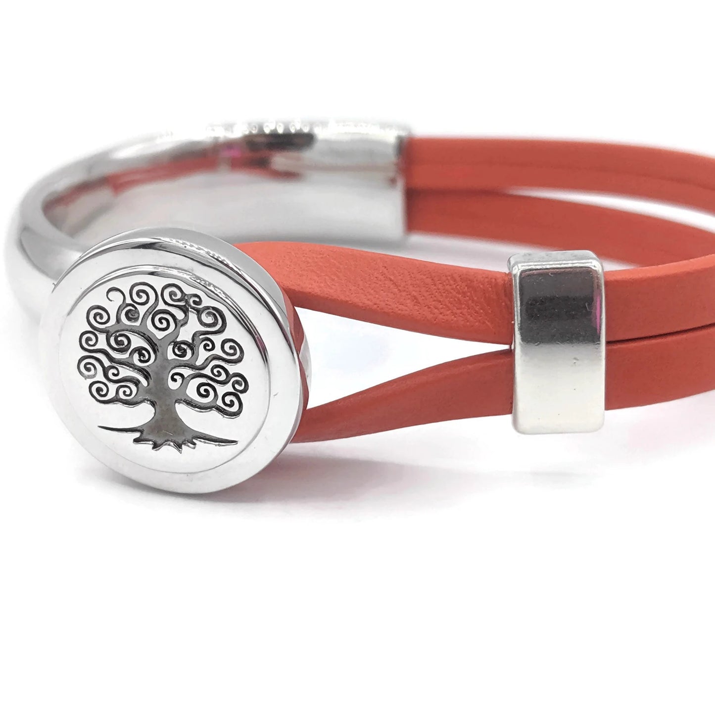 Kidney Cancer Tree Of Life Half Cuff Bracelet