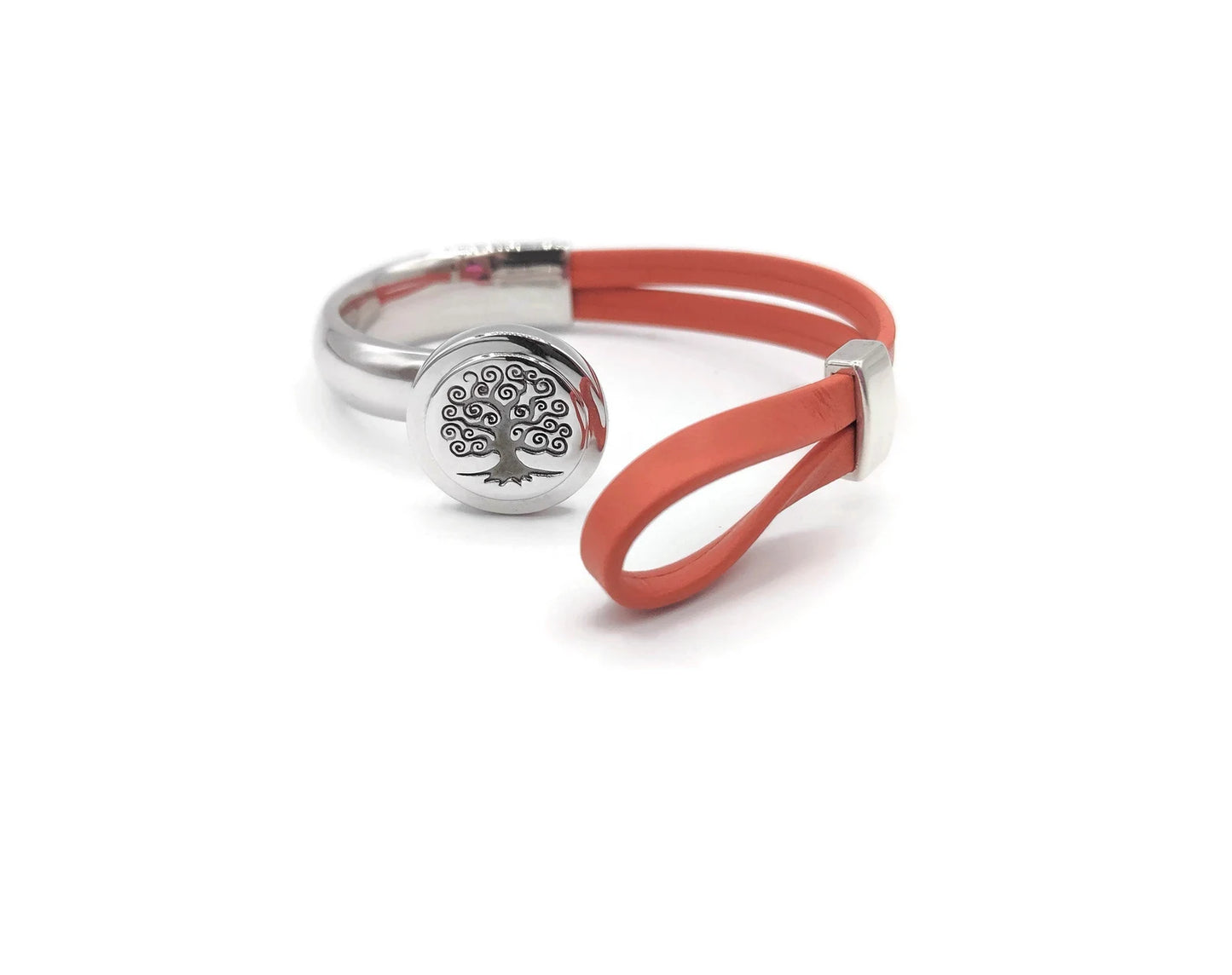 Kidney Cancer Tree Of Life Half Cuff Bracelet