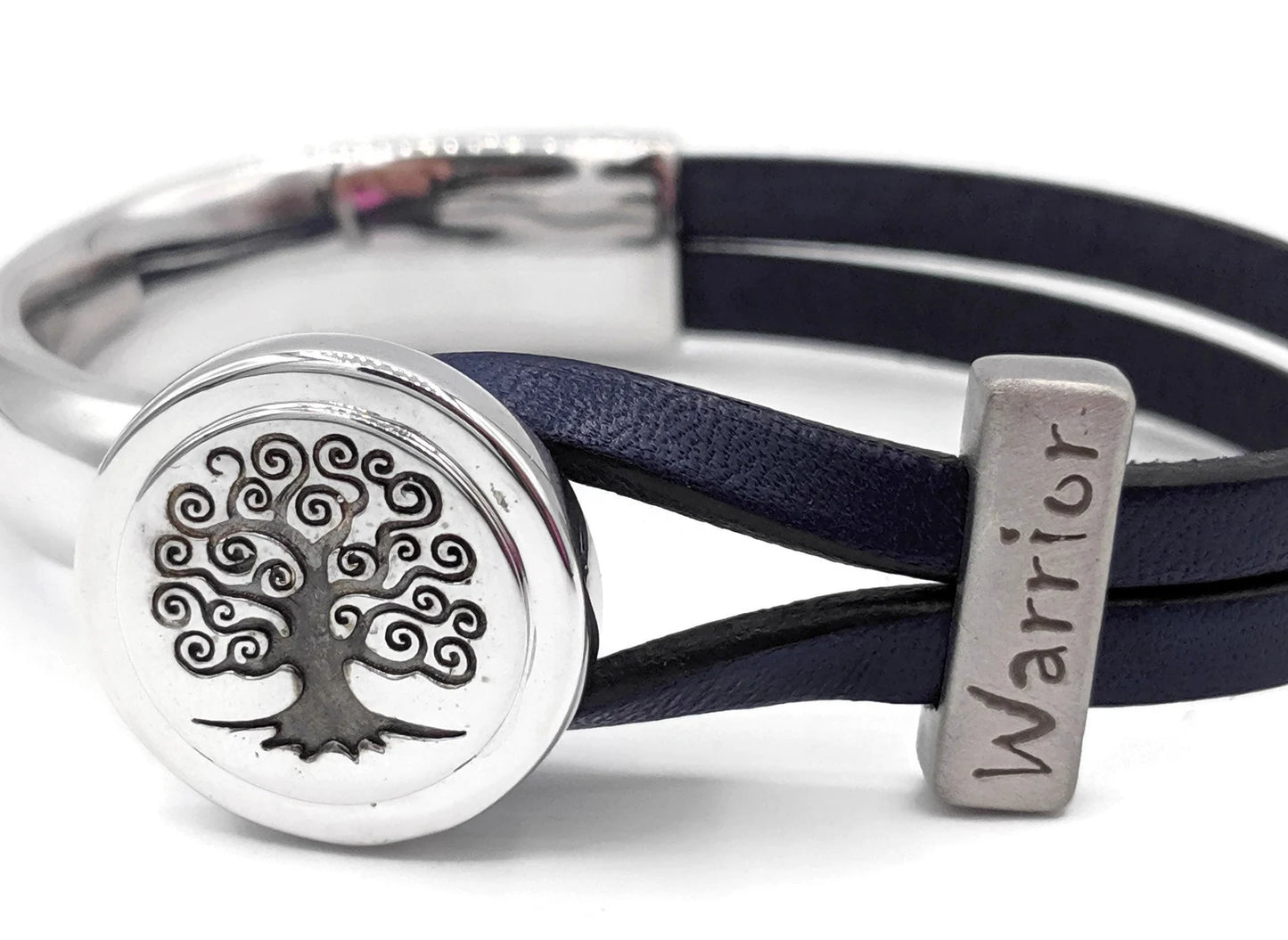 Colon Cancer Tree of Life Half Cuff Bracelet