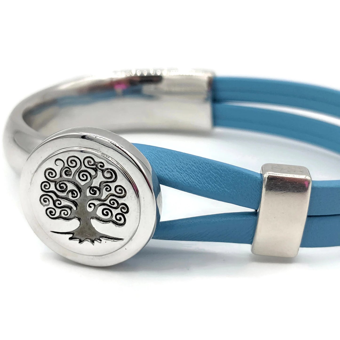Prostate Cancer Tree of Life Half Cuff Bracelet