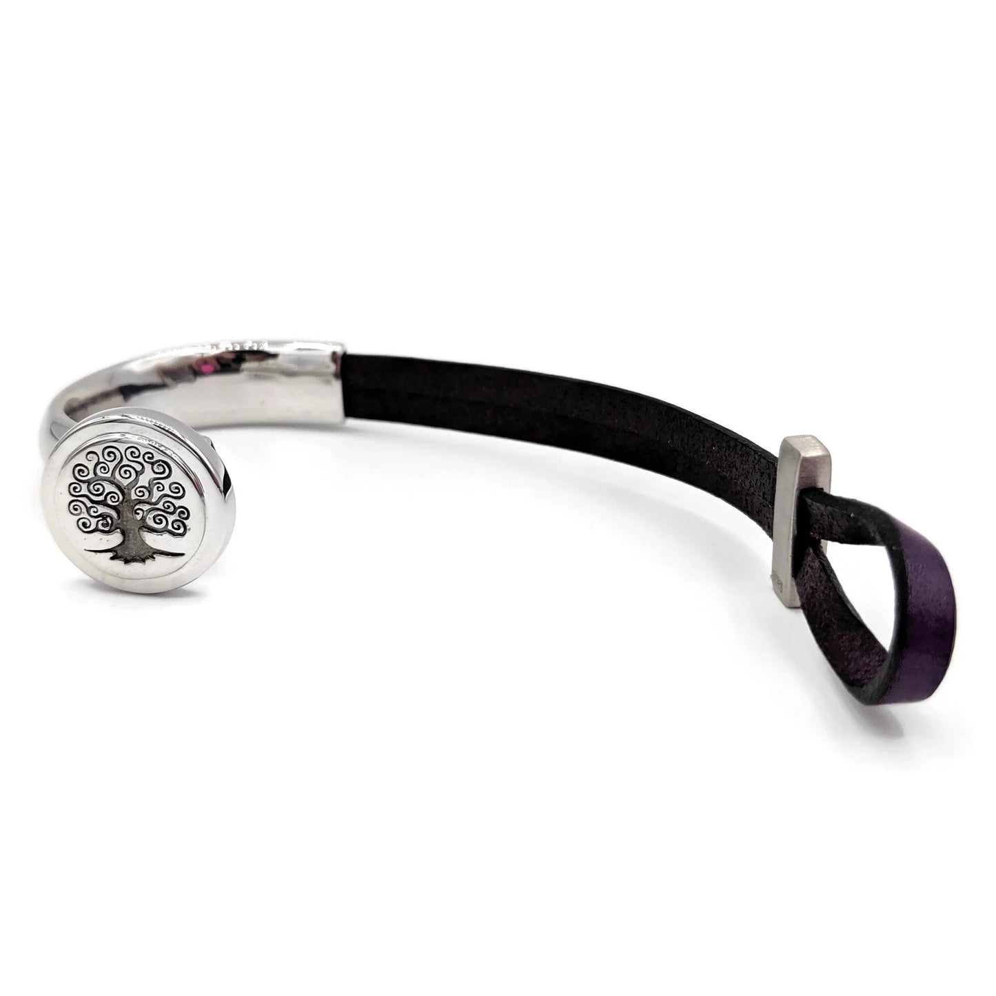 Pancreatic Cancer with Tree of Life Half Cuff Bracelet