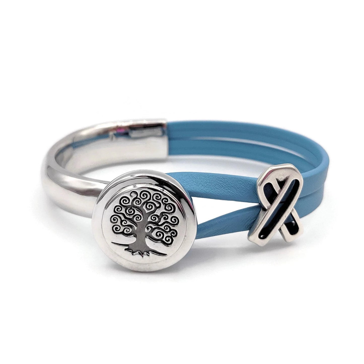 Prostate Cancer Tree of Life Half Cuff Bracelet