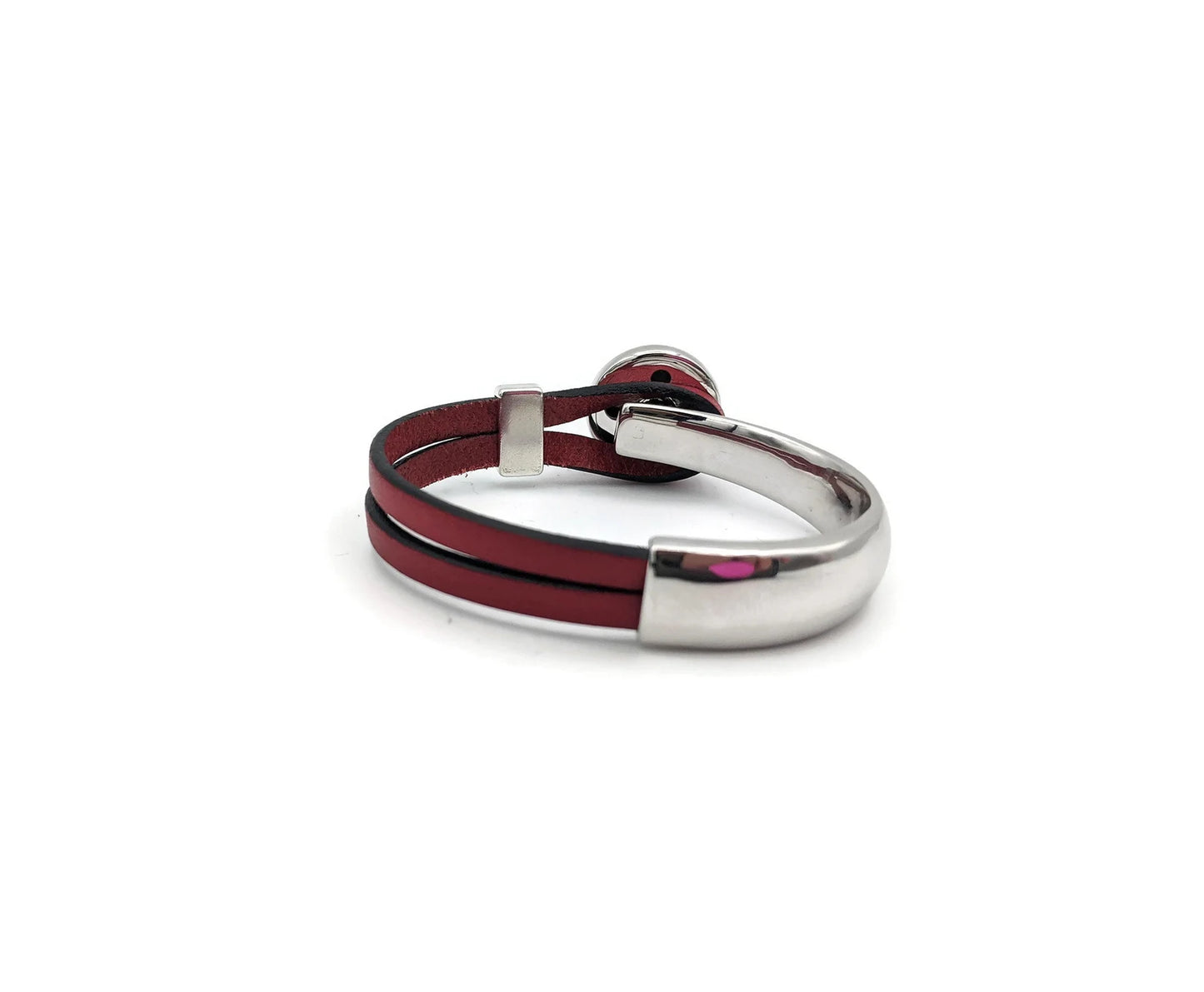 Heart Awareness Tree of Life Half Cuff Bracelet