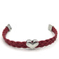 Heart Disease Red Braided Leather Bracelet
