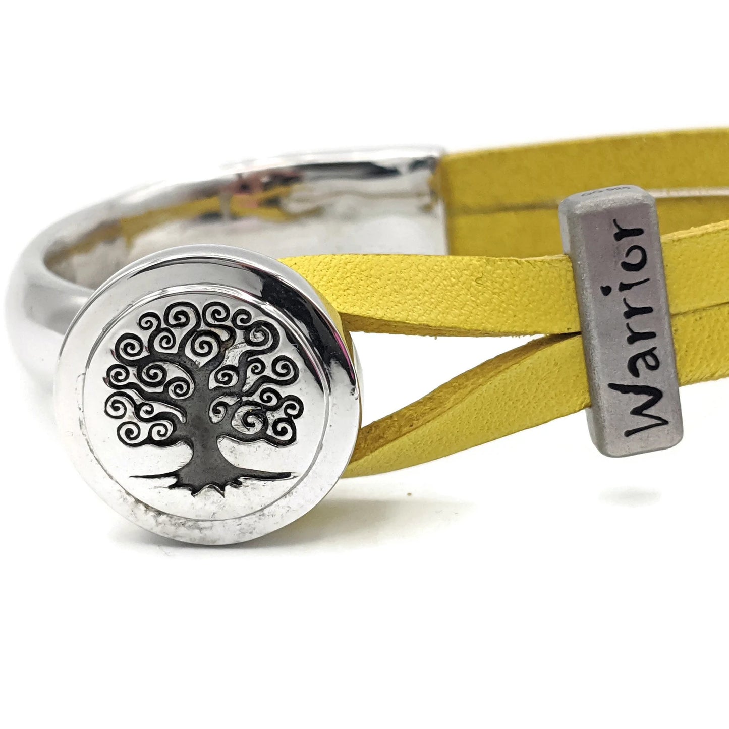Sarcoma/Bone Cancer Tree of Life Half Cuff Bracelet