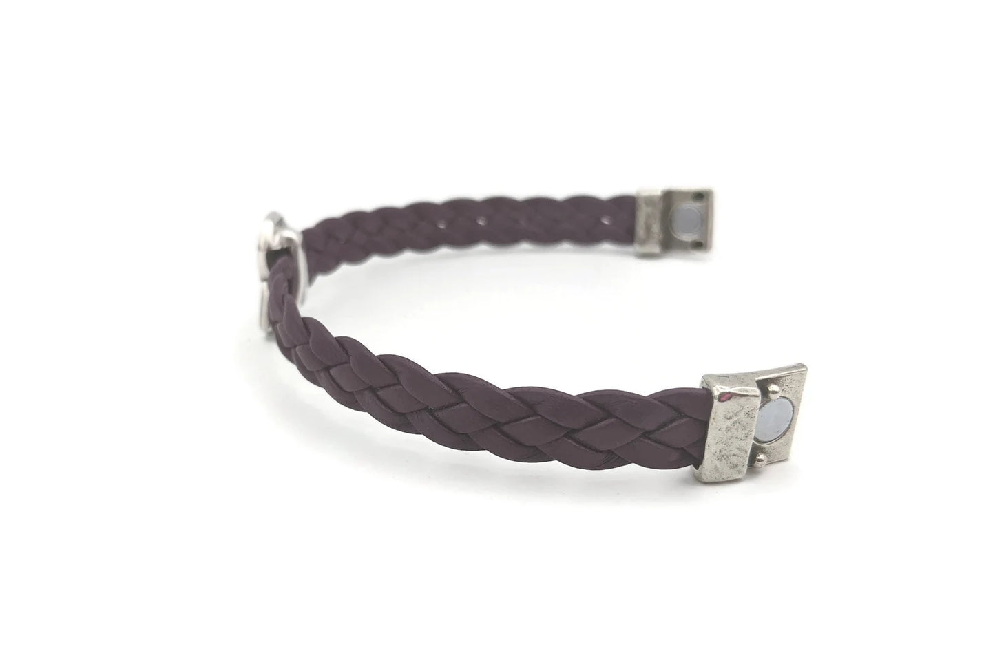 Pancreatic Leather Braided Cancer Awareness Bracelet