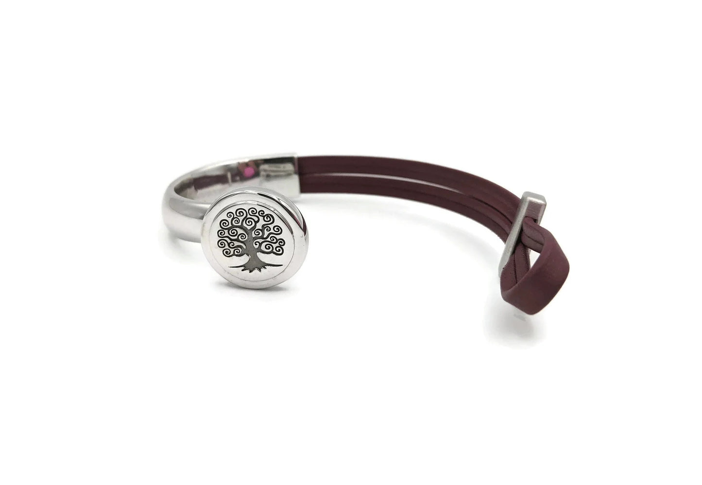 Multiple Myeloma Tree Of Life Leather Bracelet