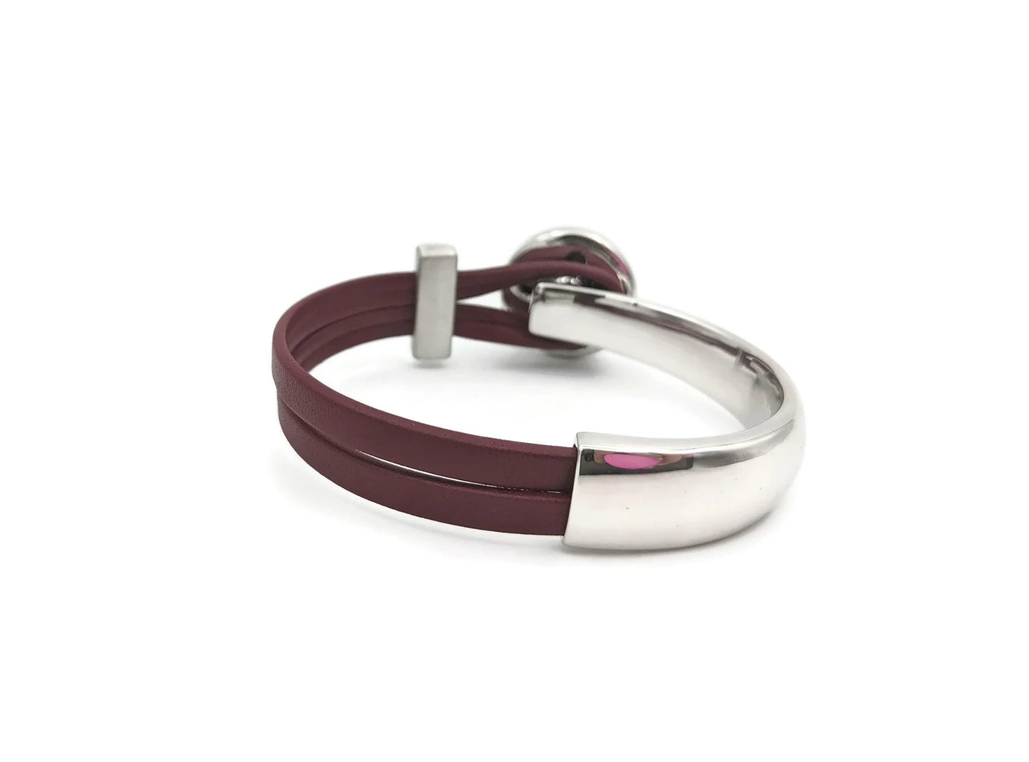 Multiple Myeloma Tree Of Life Leather Bracelet