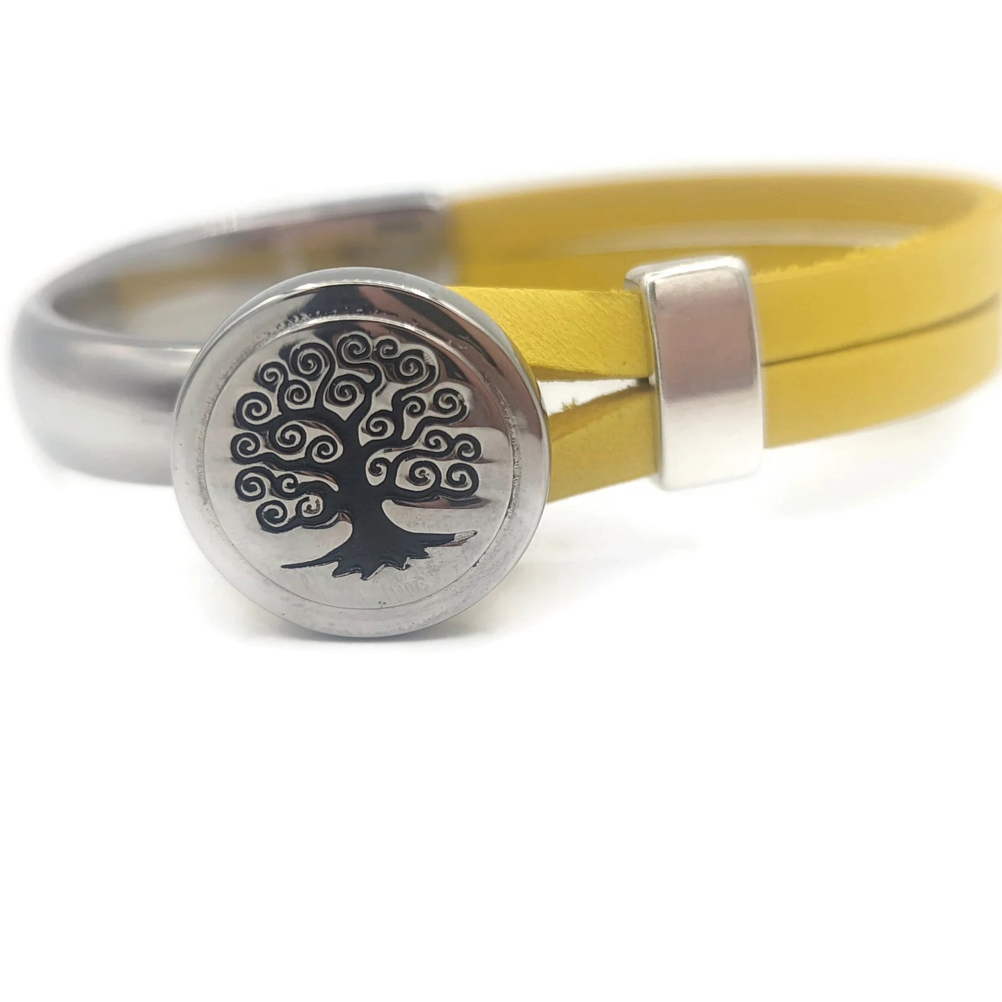 Sarcoma/Bone Cancer Tree of Life Half Cuff Bracelet
