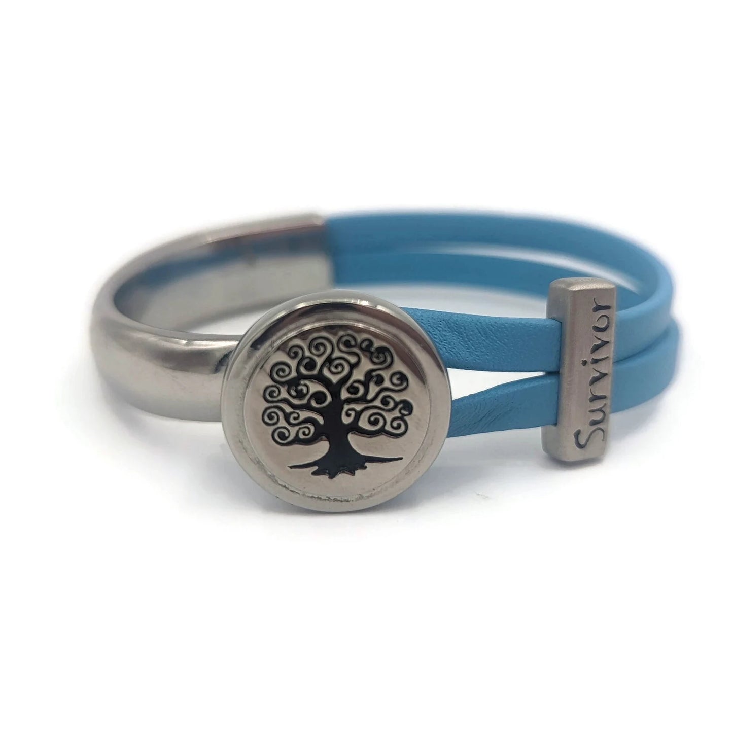 Prostate Cancer Tree of Life Half Cuff Bracelet