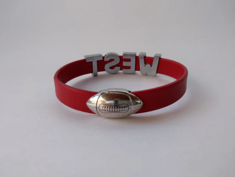 WEST Bling Bracelet with magnetic FOOTBALL clasp