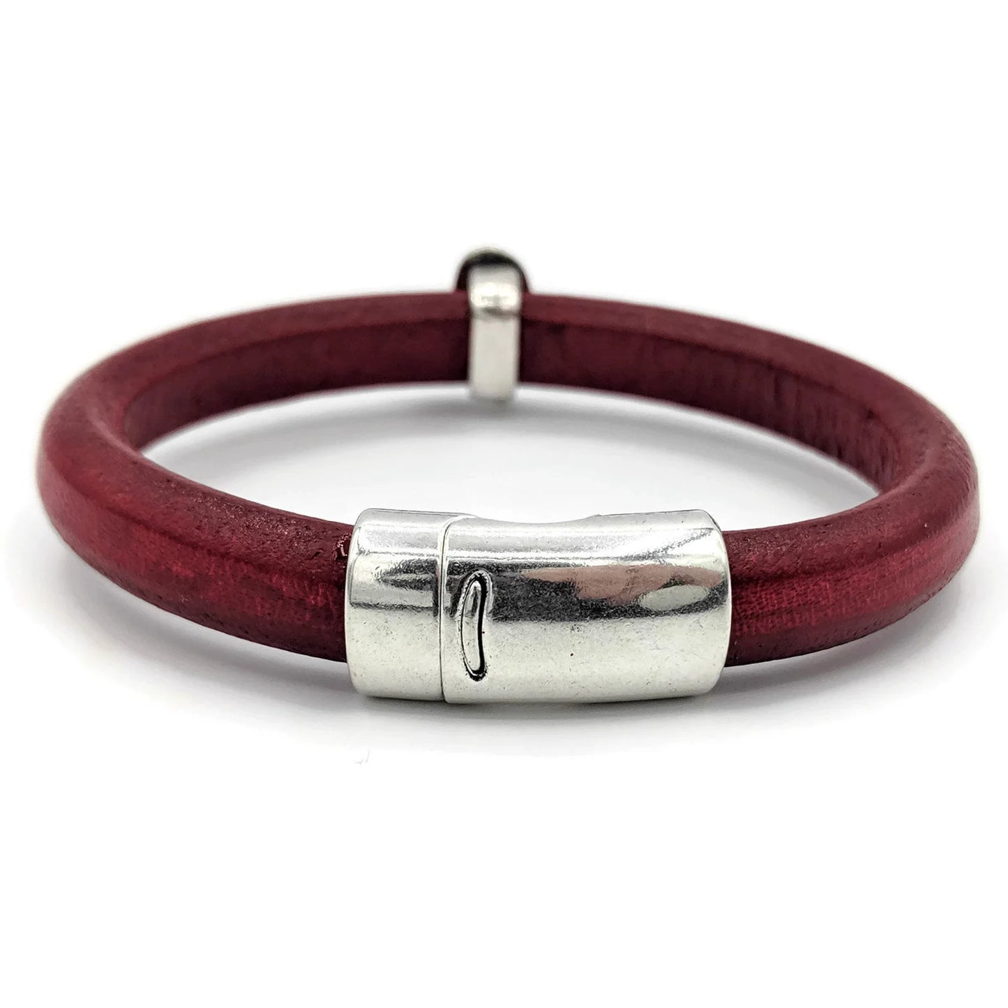 Heart Awareness Round Leather Bracelet