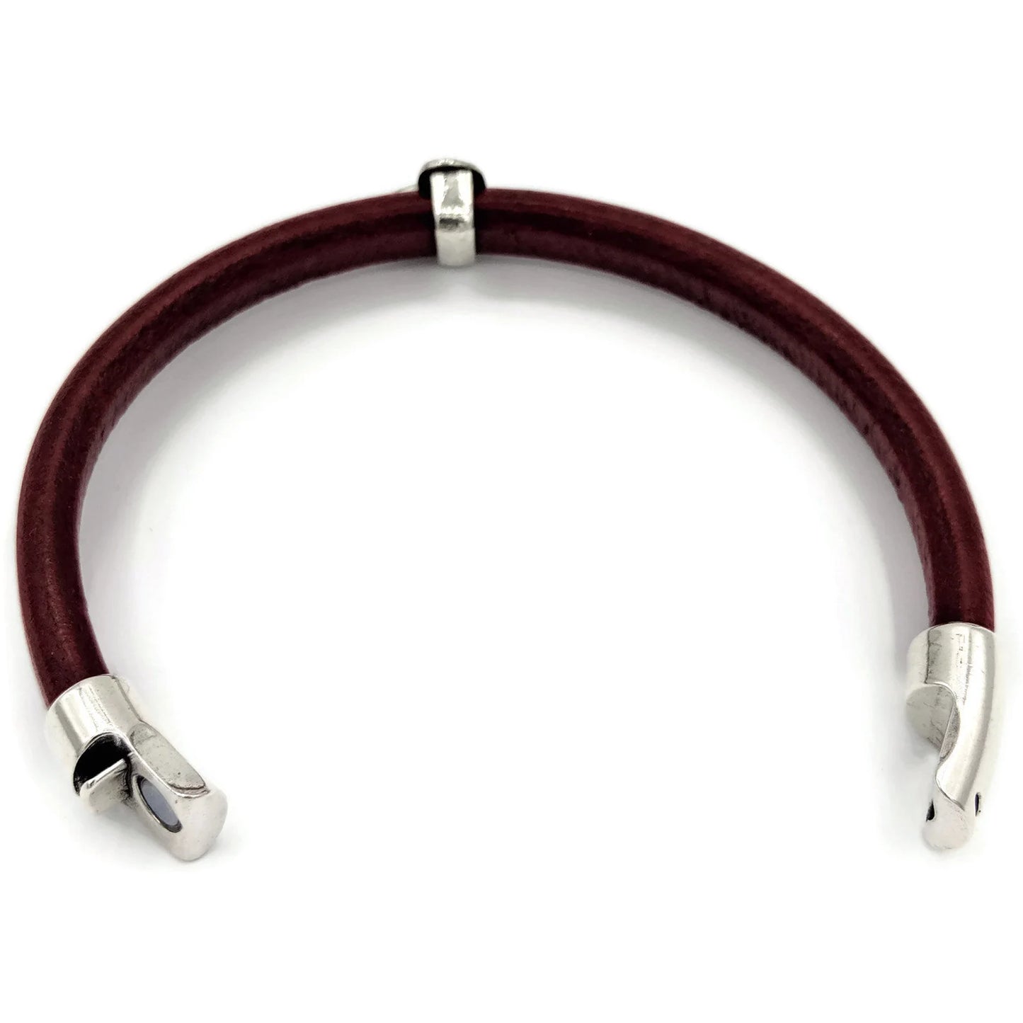 Heart Awareness Round Leather Bracelet