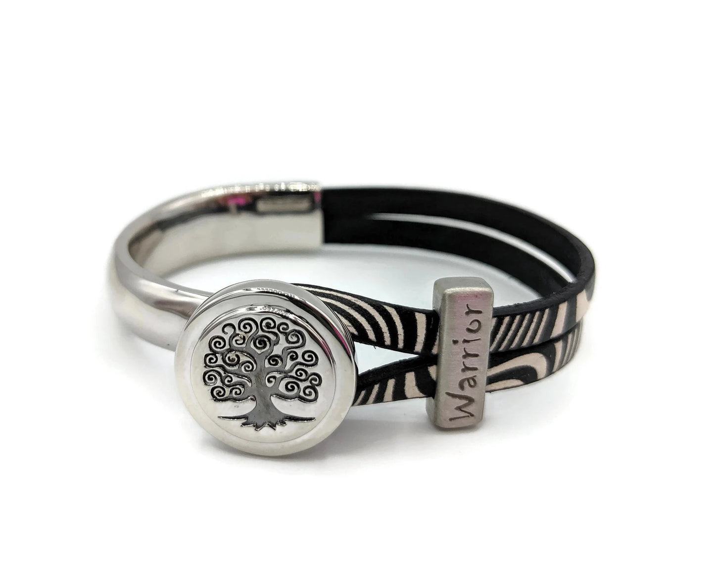 Carcinoid Cancer Zebra Print Awareness Bracelet