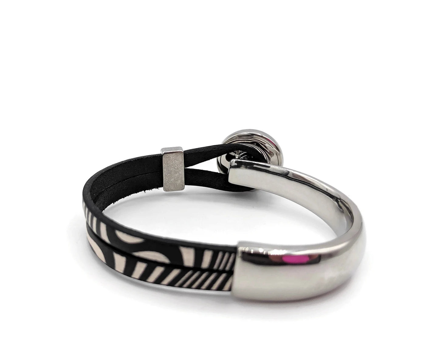 Carcinoid Cancer Zebra Print Awareness Bracelet