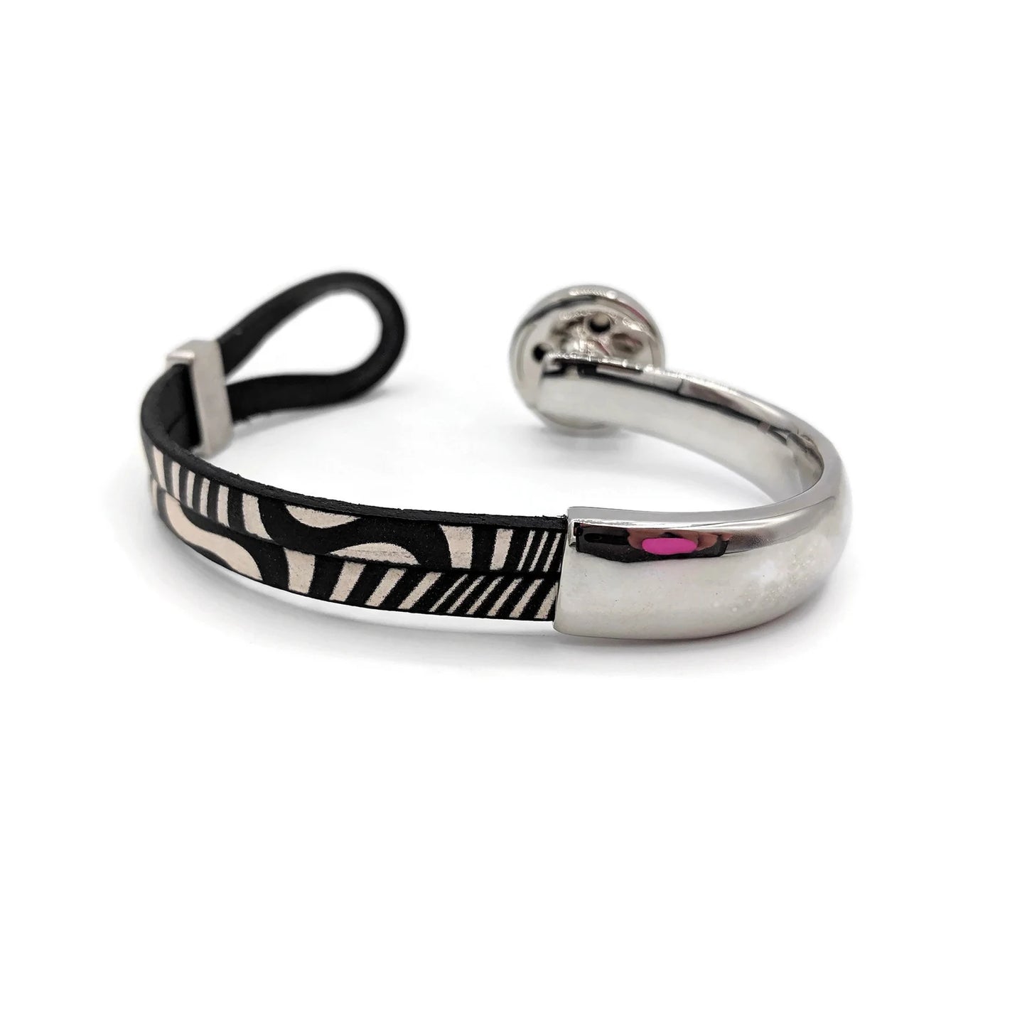 Carcinoid Cancer Zebra Print Awareness Bracelet