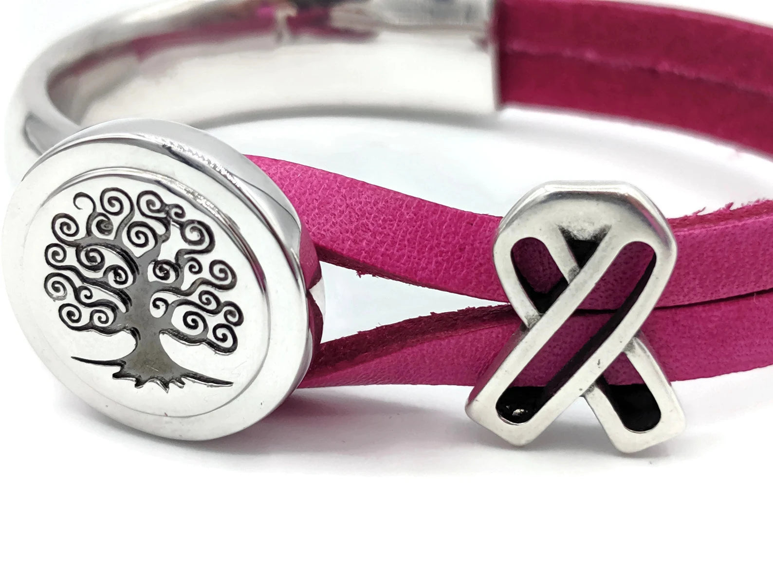 Breast Cancer Awareness Tree Of Life Bracelet