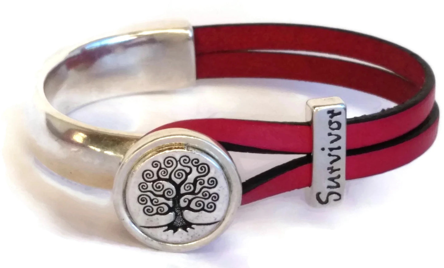 Breast Cancer Awareness Tree Of Life Bracelet