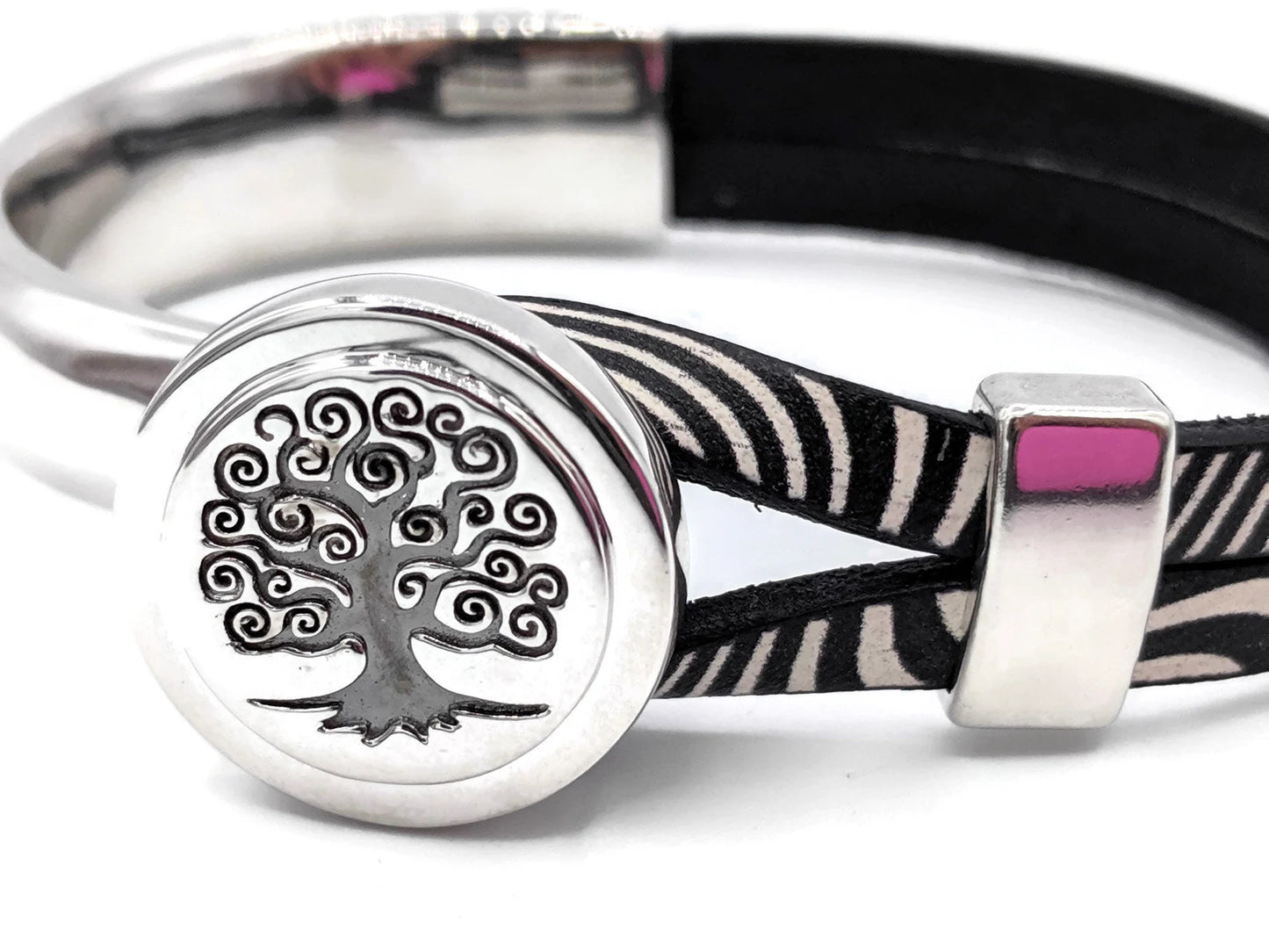 Carcinoid Cancer Zebra Print Awareness Bracelet