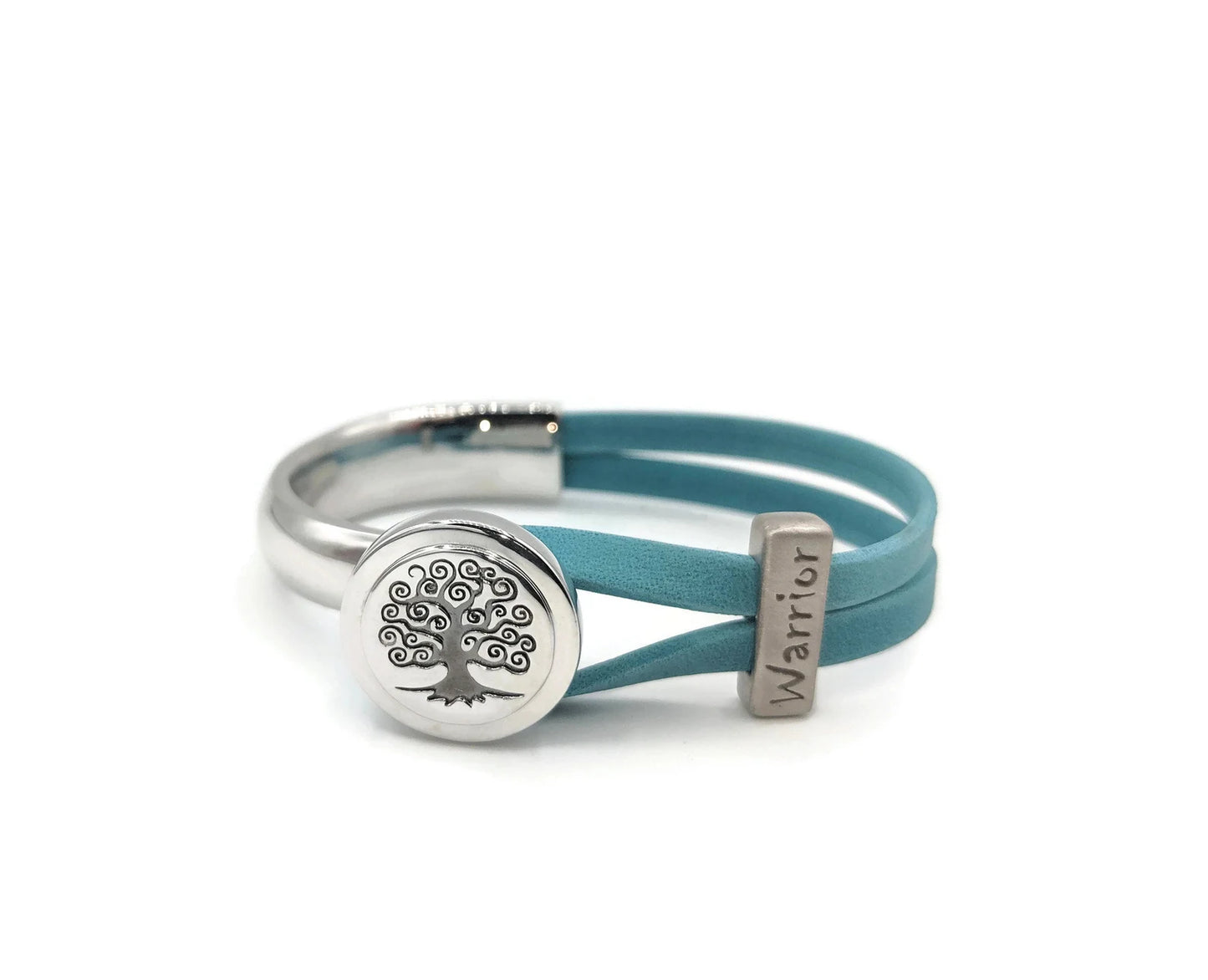 Ovarian Cancer Tree Of Life Half Cuff Bracelet