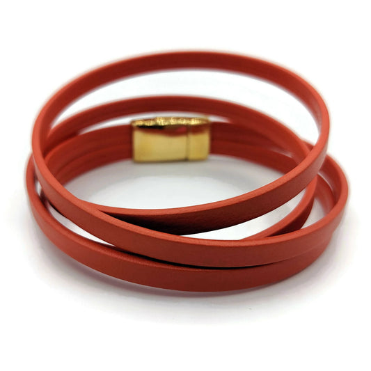 Kidney Cancer Leather Wrap Bracelet