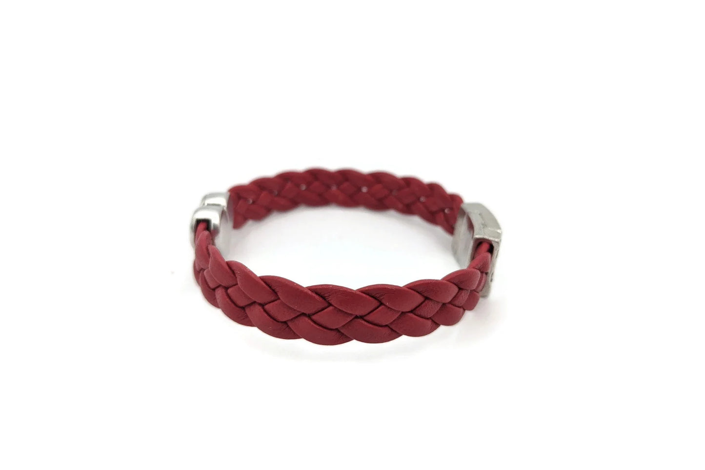 Heart Disease Red Braided Leather Bracelet