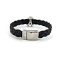 Melanoma Black Leather Braided Bracelet