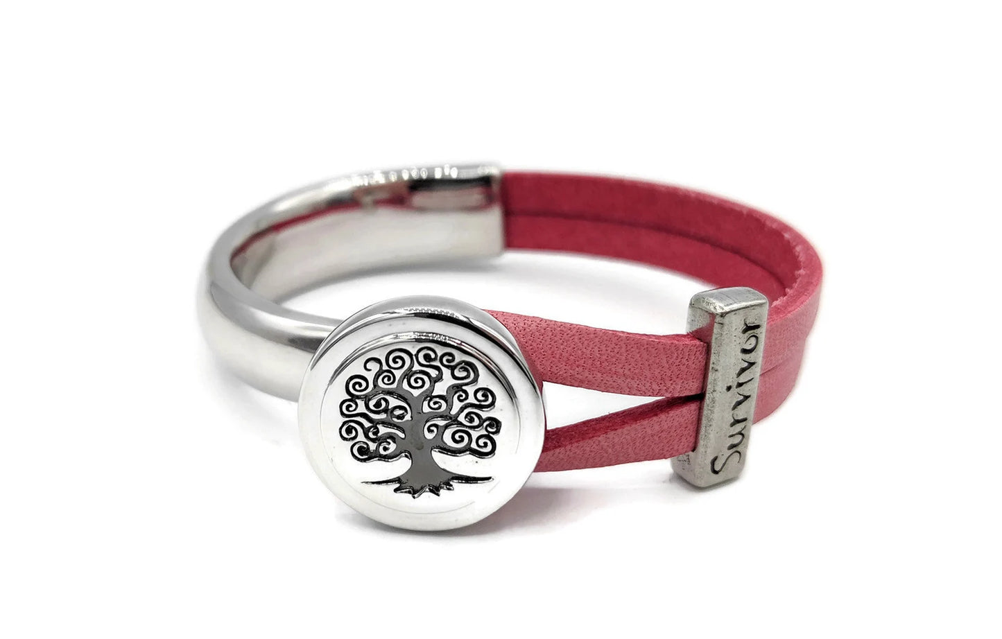 Breast Cancer Awareness Tree Of Life Bracelet