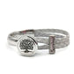 Lung Cancer Leather Tree of Life Half Cuff