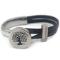 Melanoma/ Skin Cancer Tree Of Life Leather Bracelet